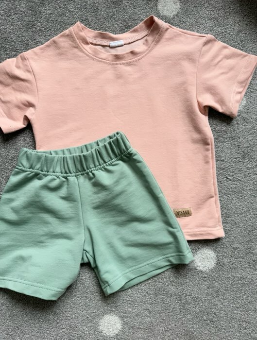 Фотография покупателя товара Костюм детский (футболка, шорты) MINAKU цвет бежевый/ олива, рост 128 см - Фото 1