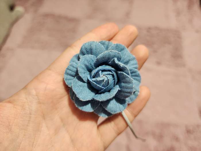 Фотография покупателя товара Чокер «Танго» роза джинс, цвет синий, 37 см - Фото 2