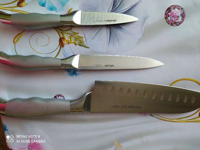 Фотография покупателя товара Нож кухонный NADOBA MARTA для овощей, лезвие 9 см, ручка из стали - Фото 1
