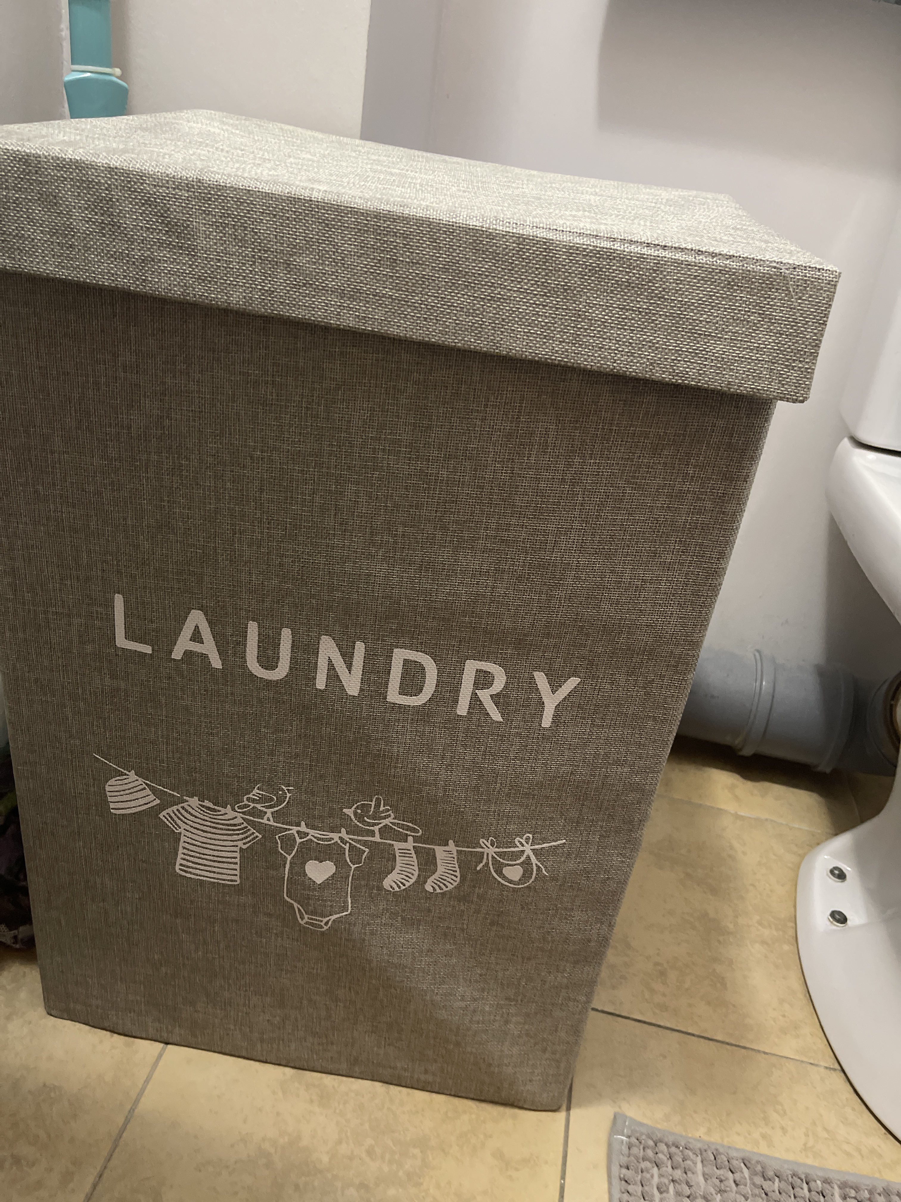 Фотография покупателя товара Корзина для белья складная с крышкой Laundry, 37,5×34,5×60 см, цвет МИКС - Фото 1