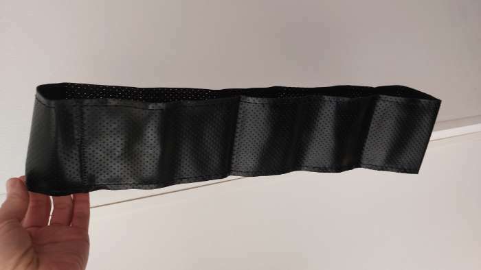 Фотография покупателя товара Оплетка на руль TORSO, 38 см, перфорация, искусственная кожа, черный