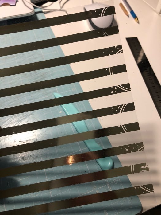 Фотография покупателя товара Ацетатный лист с фольгированием «Полосы», 20 × 20 см - Фото 1