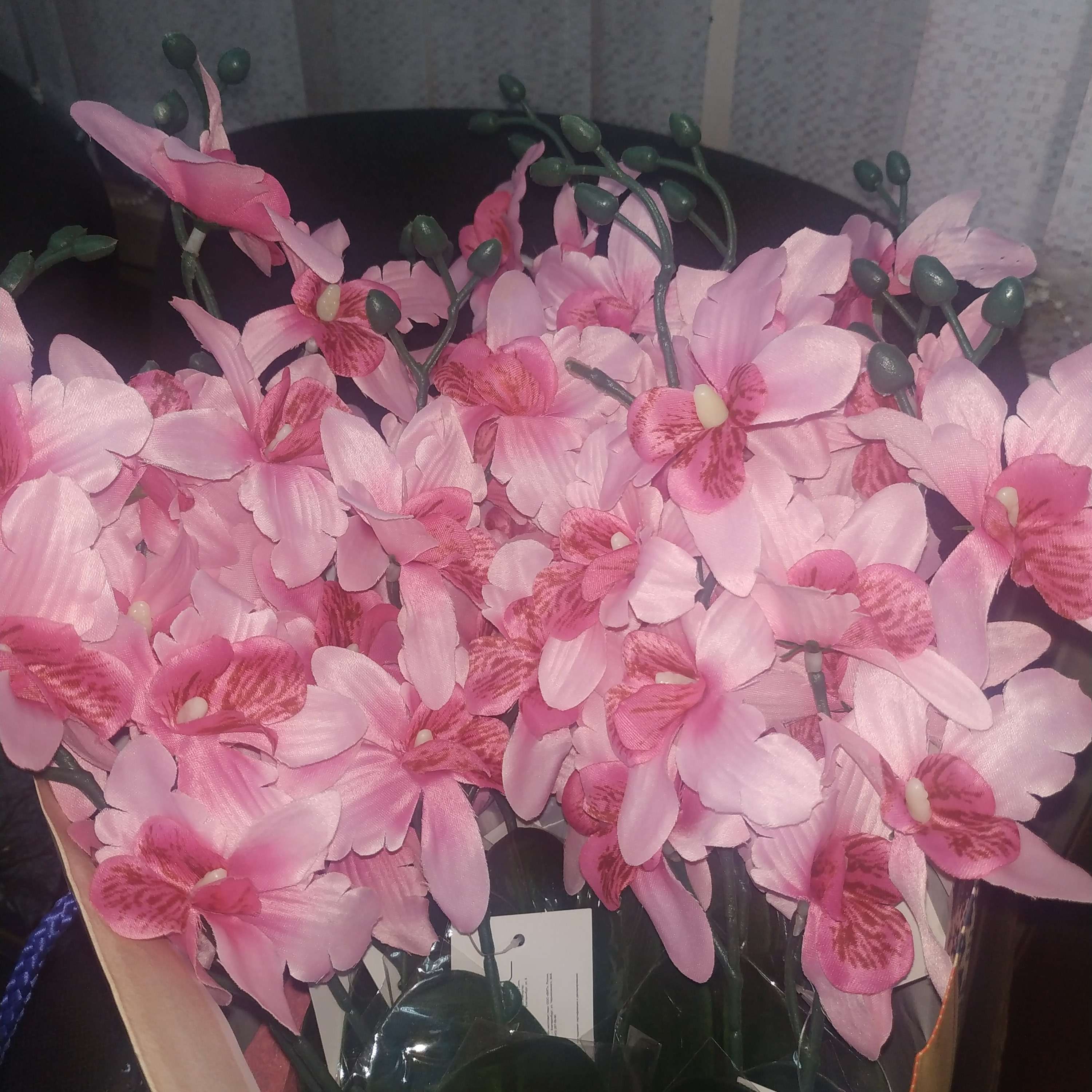 Фотография покупателя товара Цветы искусственные "Орхидея Фаленопсис мультифлора" 6х37 см, розовый микс - Фото 2