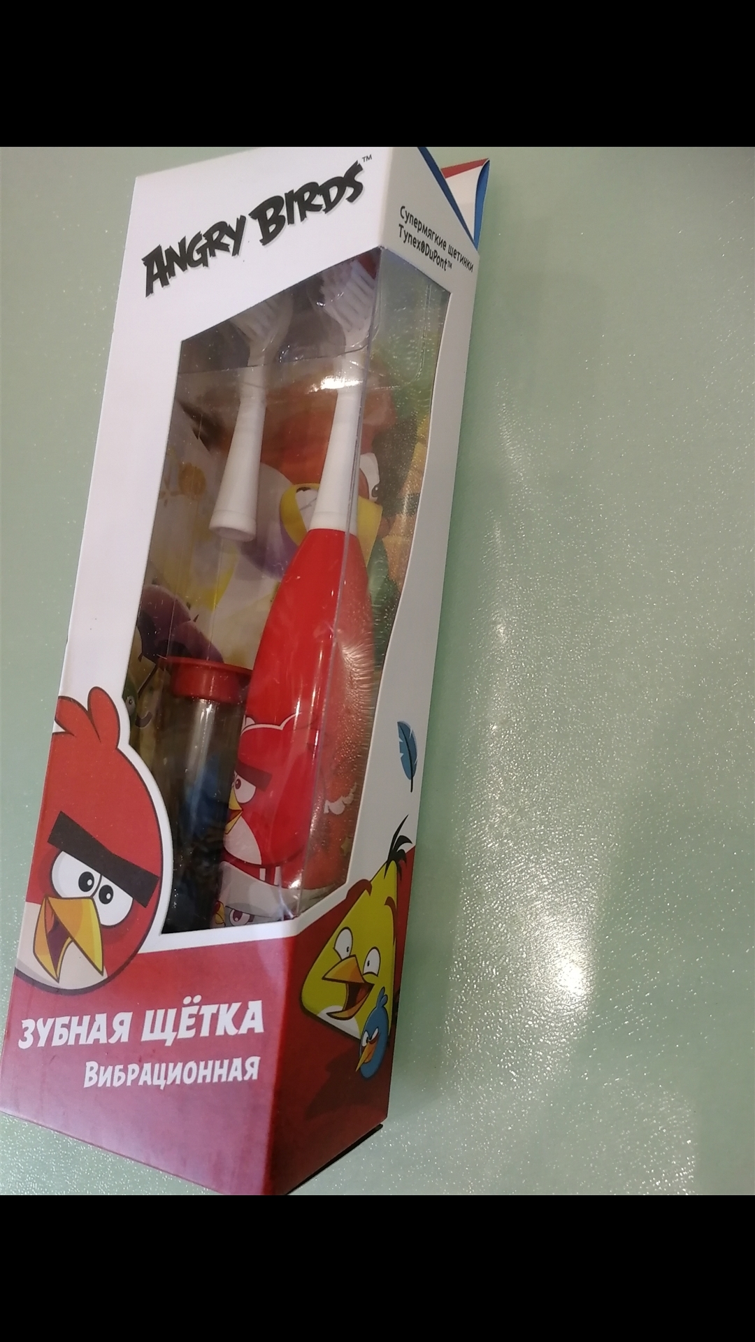 Фотография покупателя товара Электрическая зубная щётка Longa Vita Angry Birds SGA-1, вибрационная, от 3-х лет, красная