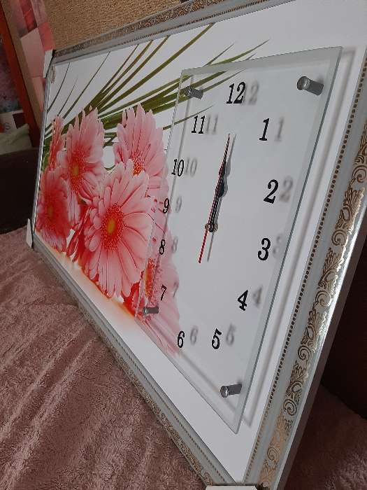 Фотография покупателя товара Часы-картина настенные, серия: Цветы, "Герберы", 50 х 100 см - Фото 1