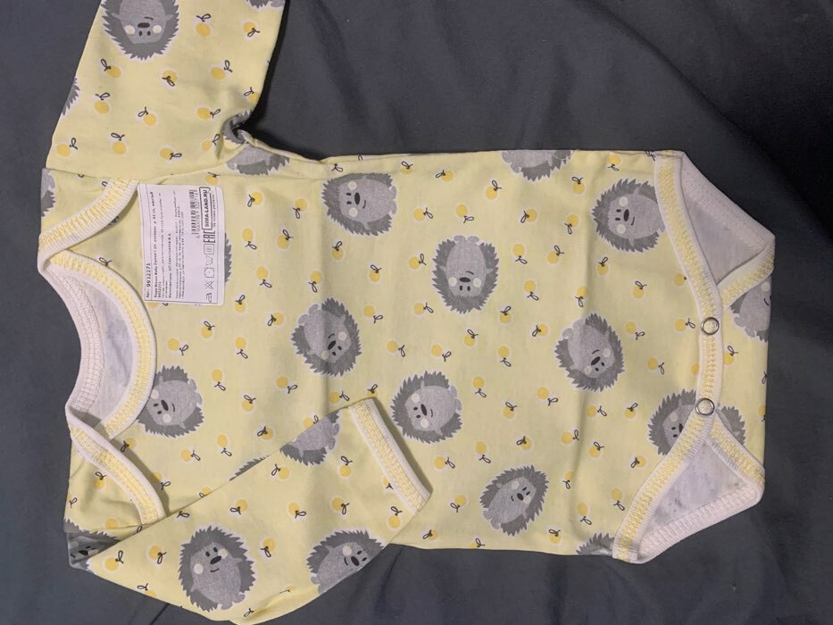 Фотография покупателя товара Боди Bloom Baby Ёжики с дл. рукавом, р. 62 см, желтый - Фото 1