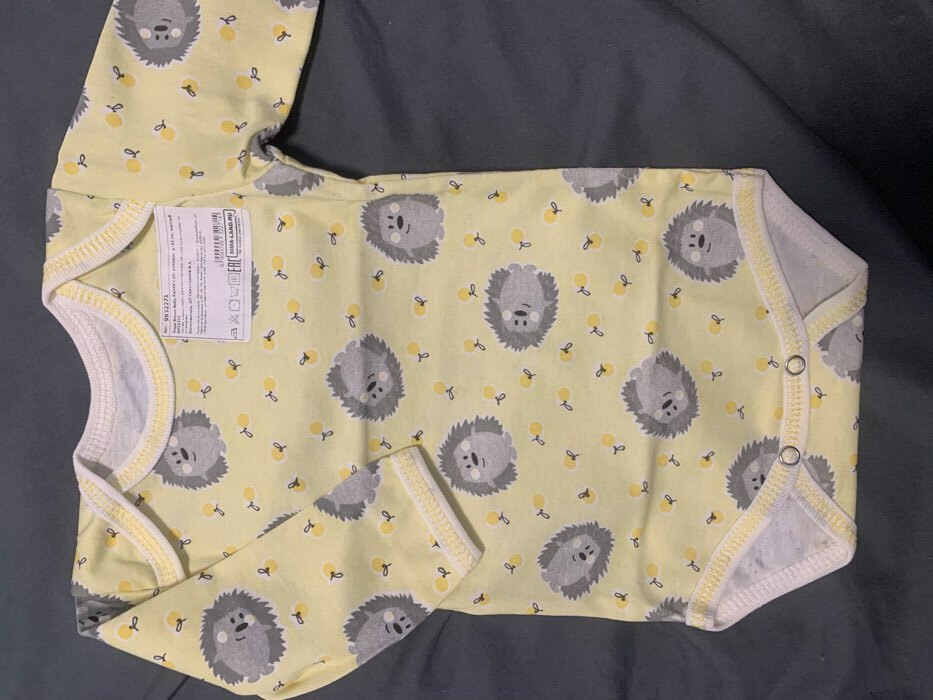 Фотография покупателя товара Боди Bloom Baby Ёжики с дл. рукавом, р. 68 см, желтый - Фото 2
