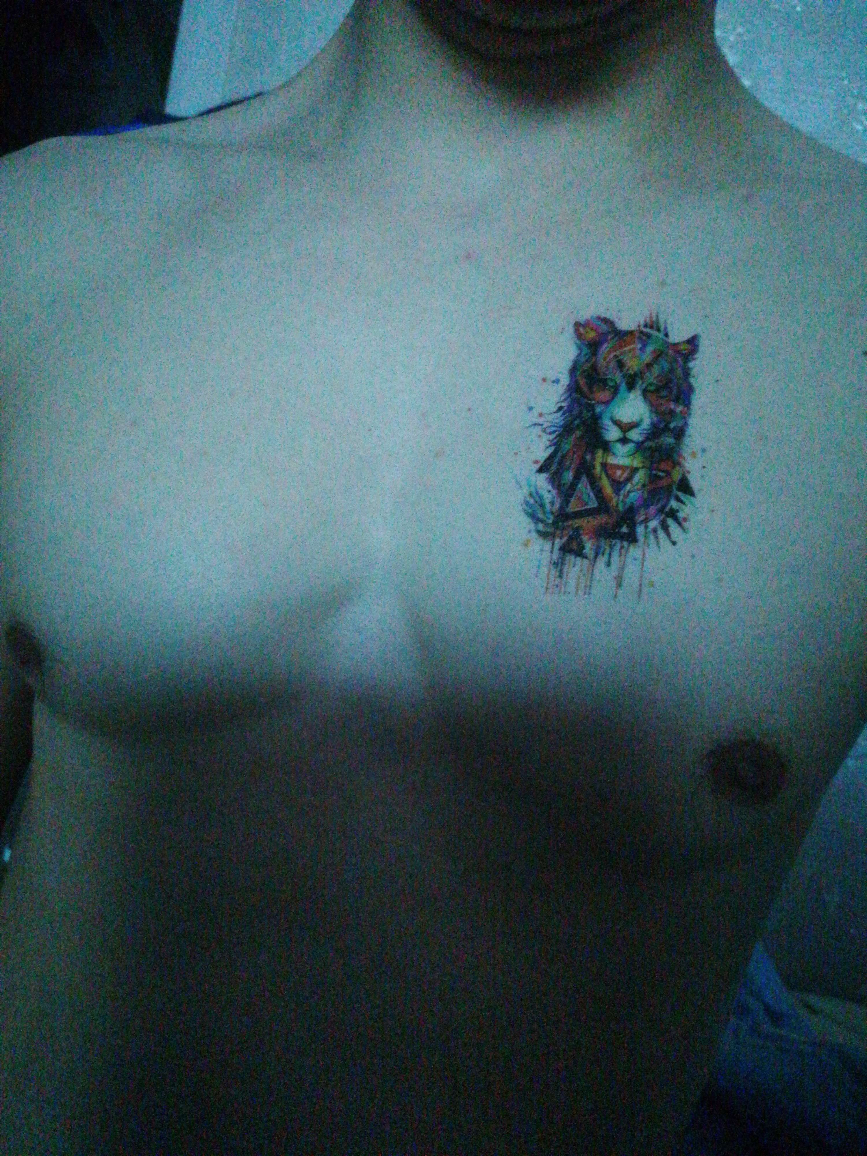 Фотография покупателя товара Татуировка на тело цветная "Тигр" 10х8 см - Фото 2