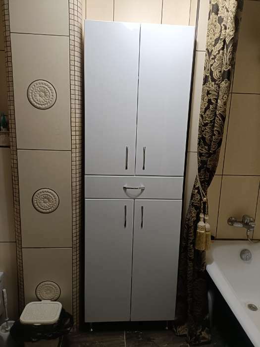 Фотография покупателя товара Пенал для ванной комнаты 24 с ящиком правый, 194 см х 24 см х 26,6 см - Фото 1