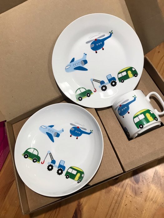 Фотография покупателя товара Набор посуды Baby car, 3 предмета: кружка 300 мл, тарелка, глубокая тарелка - Фото 1