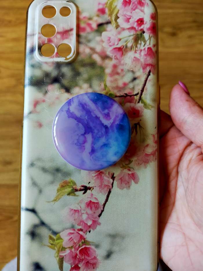 Фотография покупателя товара Попсокет с эпоксидом «Мрамор», 4 × 4 см - Фото 2