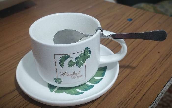Фотография покупателя товара Набор керамический чайный с ложкой «Ботаника», 2 предмета: чашка 200 мл, блюдце, цвет МИКС - Фото 1