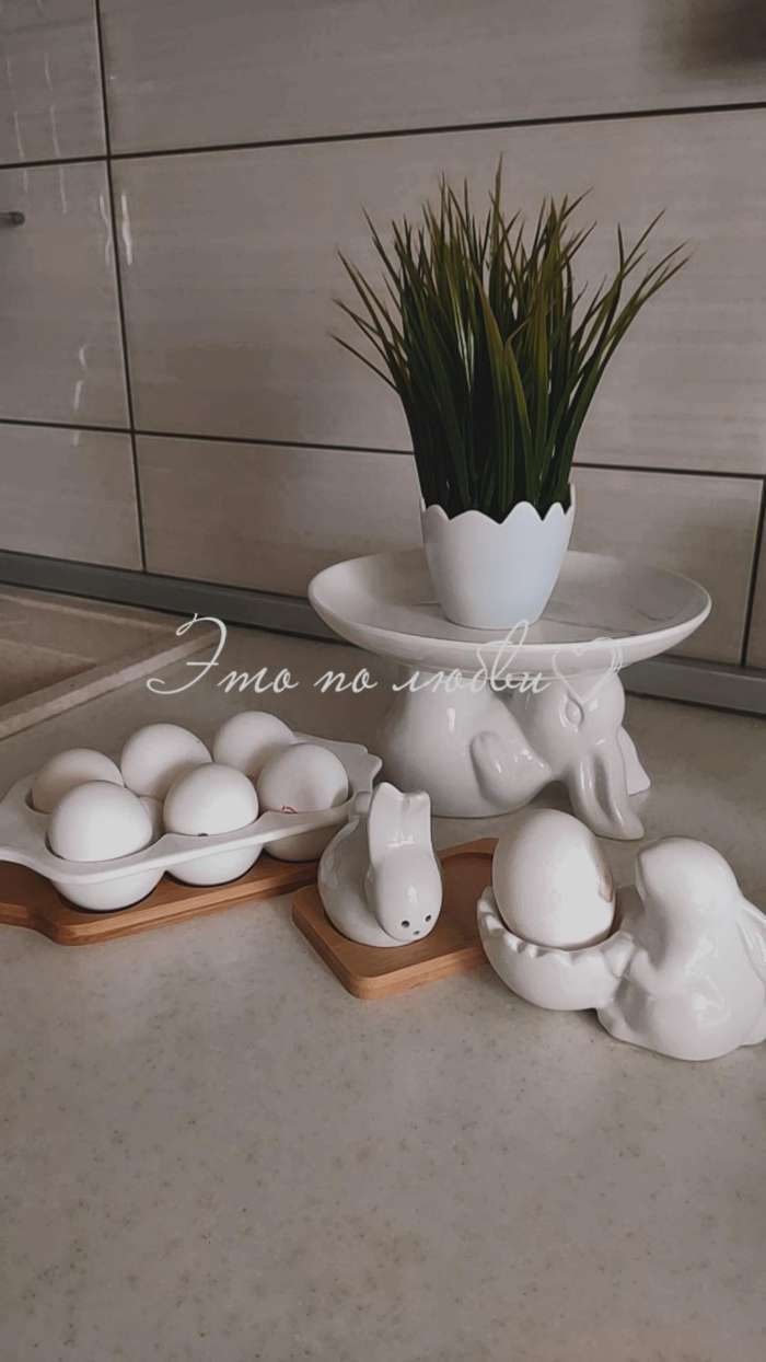 Фотография покупателя товара Подставка фарфоровая для яиц 6 ячеек Bella Tenero, 19,2×11×3,6 см, цвет белый - Фото 11