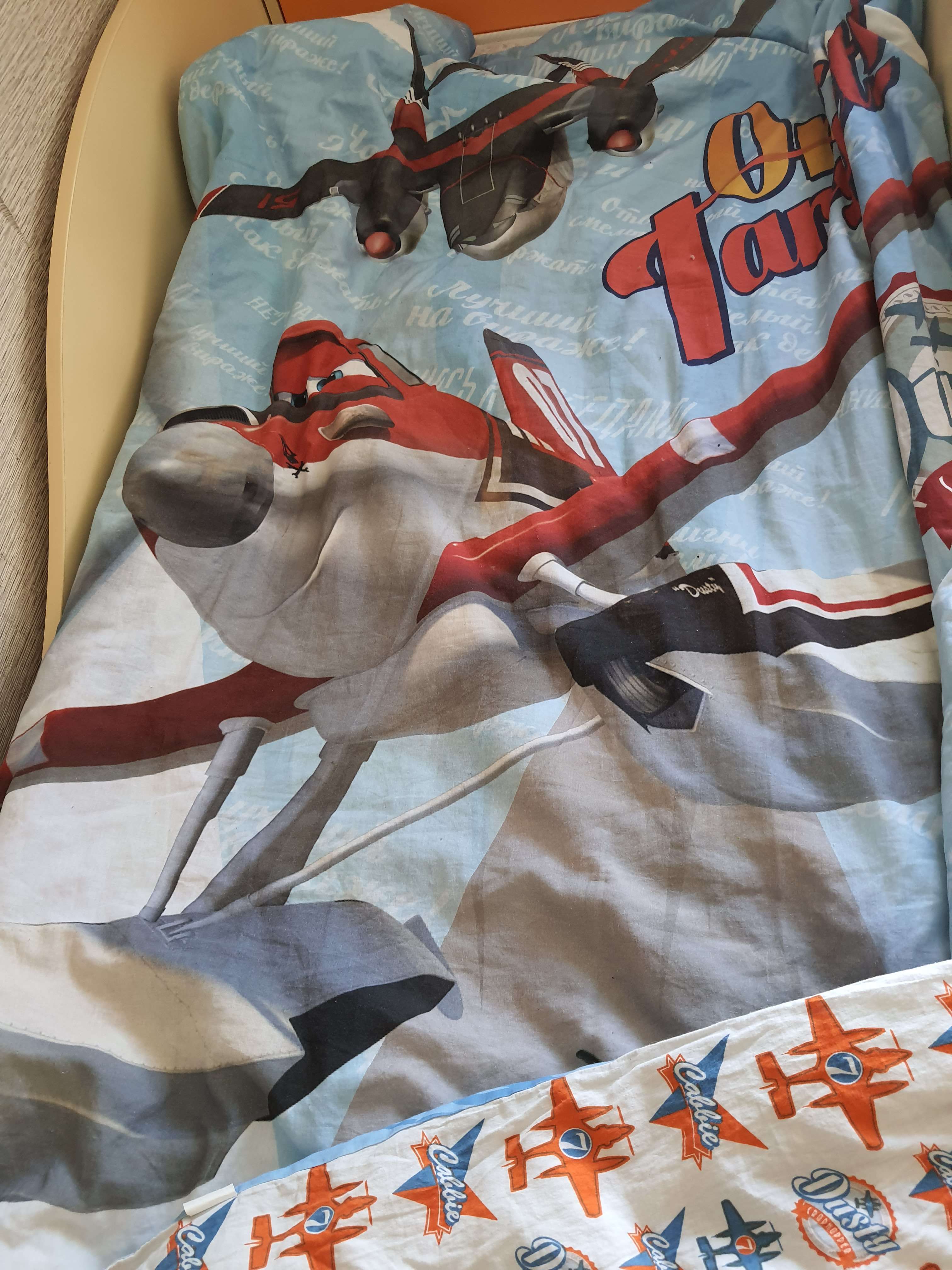 Фотография покупателя товара Постельное бельё 1,5 сп «Самолеты» 143х215 см, 150х214 см, 70х70 см -1 шт, 100% хлопок, поплин 125 г/м2 - Фото 4