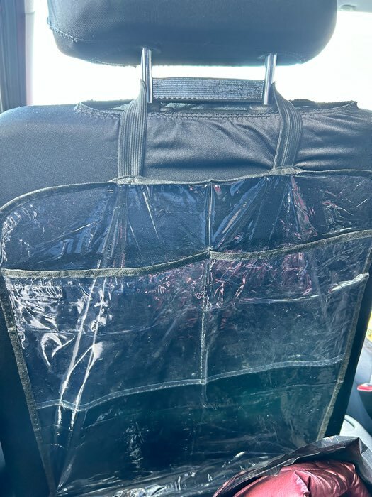 Фотография покупателя товара Накидка-незапинайка на спинку автомобильного сиденья, 60х45см., с карманами - Фото 1