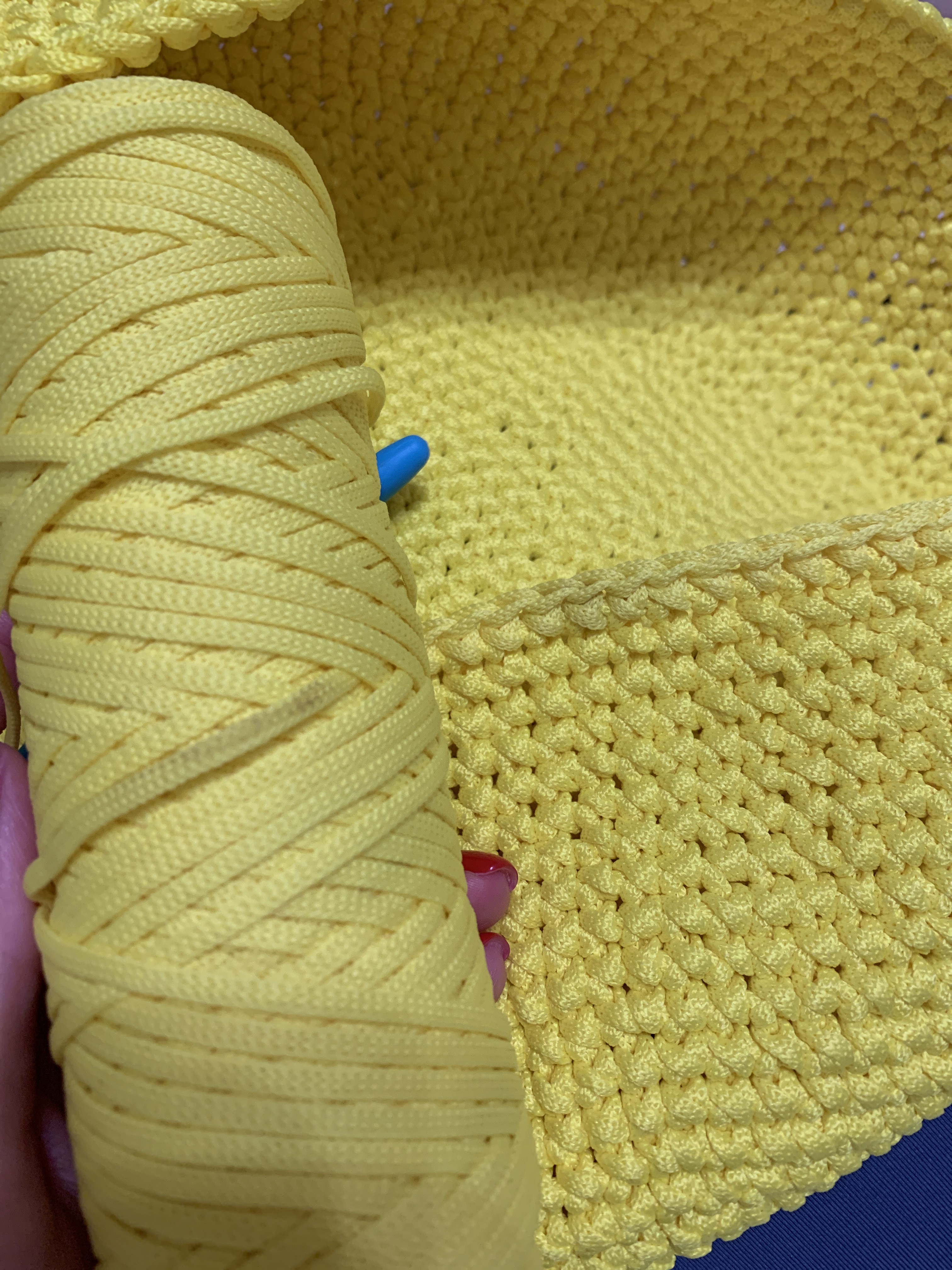 Фотография покупателя товара Шнур для вязания "Классика" 100% полиэфир 3мм 100м  (110 лимонный) - Фото 3