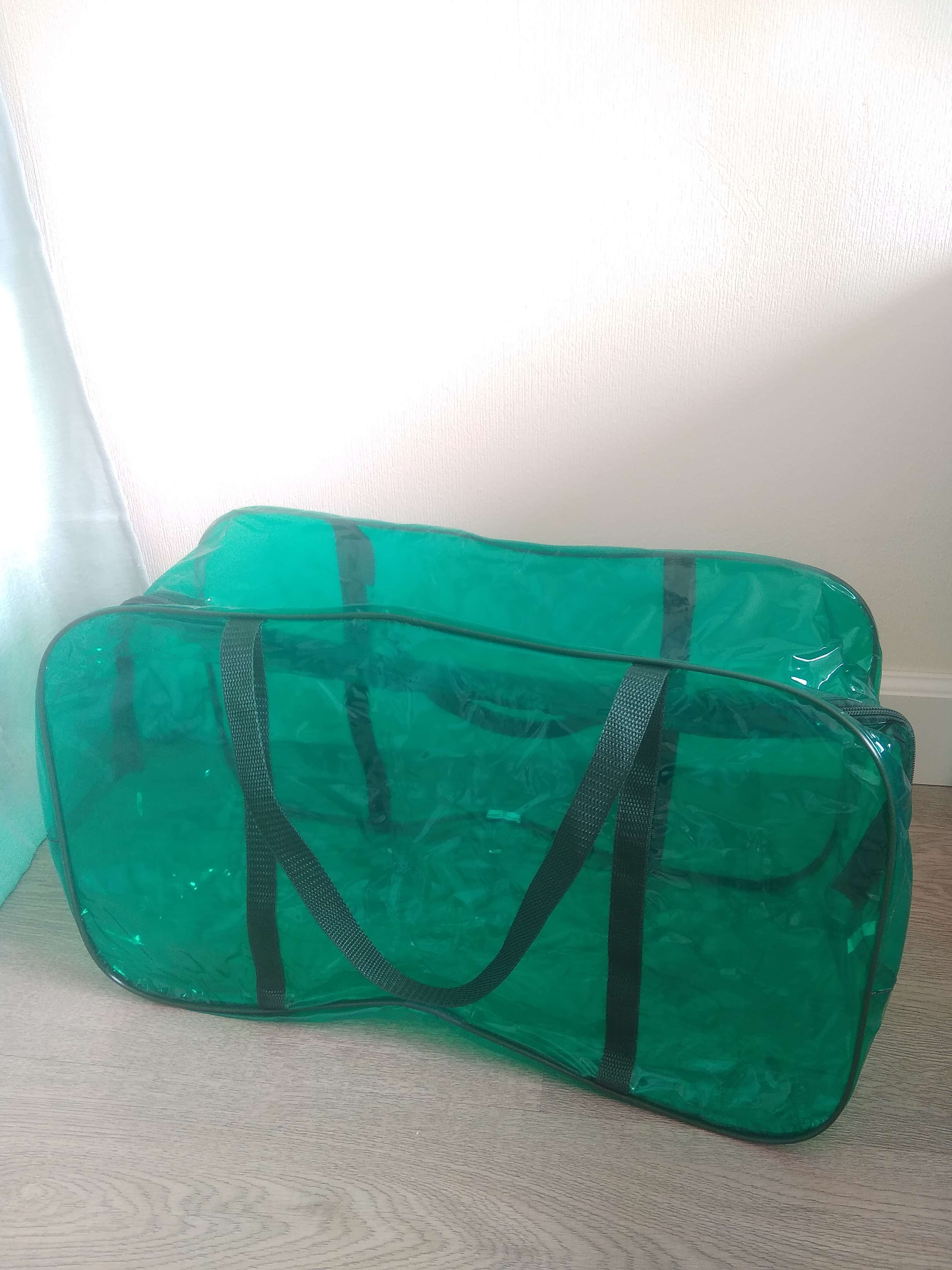 Фотография покупателя товара Сумка в роддом 30х50х25, цветной ПВХ, цвет зеленый МИКС