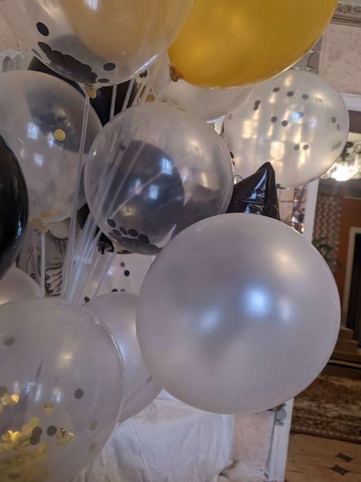 Фотография покупателя товара Шары воздушные латексные 12", металл, набор 12 шт., цвет белый - Фото 7