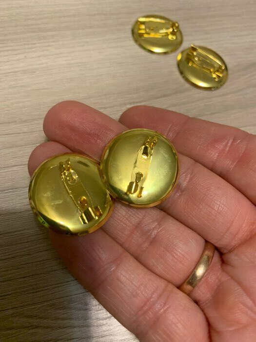 Фотография покупателя товара Основа для броши с круглым основанием СМ-367, (набор 5 шт.) 25 мм, цвет золото - Фото 3
