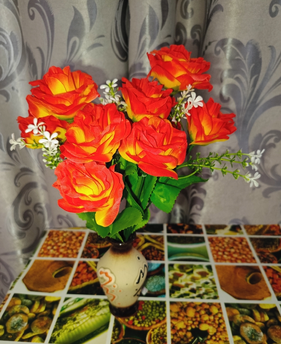 Фотография покупателя товара Букет "Пушистые розы" 26 см, микс - Фото 1