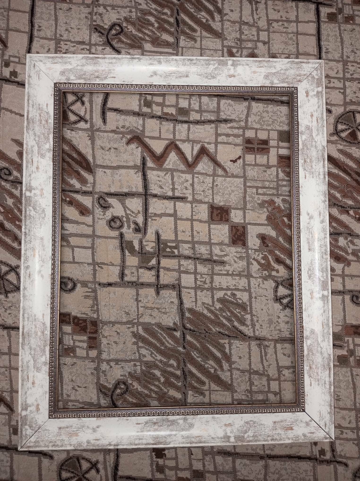 Фотография покупателя товара Рама для картин (зеркал) 30×40×4.4 см, пластиковая, Calligrata 6744, дерево с белой и золотой патиной - Фото 5