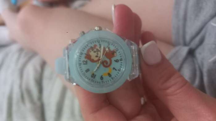 Фотография покупателя товара Часы наручные детские "Обезьянка", d-3.8 см, ремешок силикон 23 см