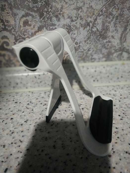 Фотография покупателя товара Подставка для телефона Luazon, складная, усиленная, регулируемая высота, бело/чёрная