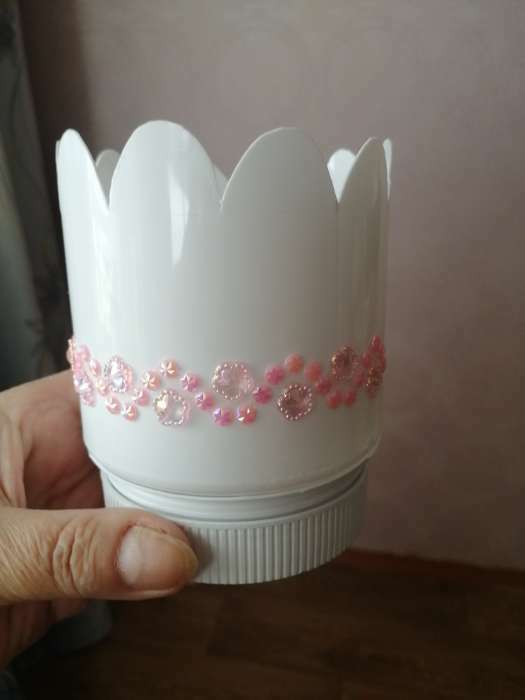 Фотография покупателя товара Наклейка-стразы «Волна с цветами», 19×8 см, МИКС - Фото 1