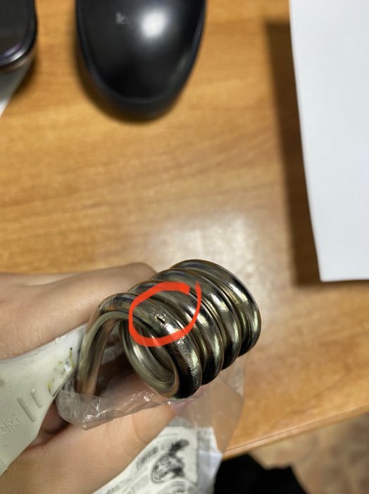 Фотография покупателя товара Электрокипятильник Luazon LEK 01, 500 Вт, спираль кольцо, 11х3 см, 220 В, белый - Фото 3