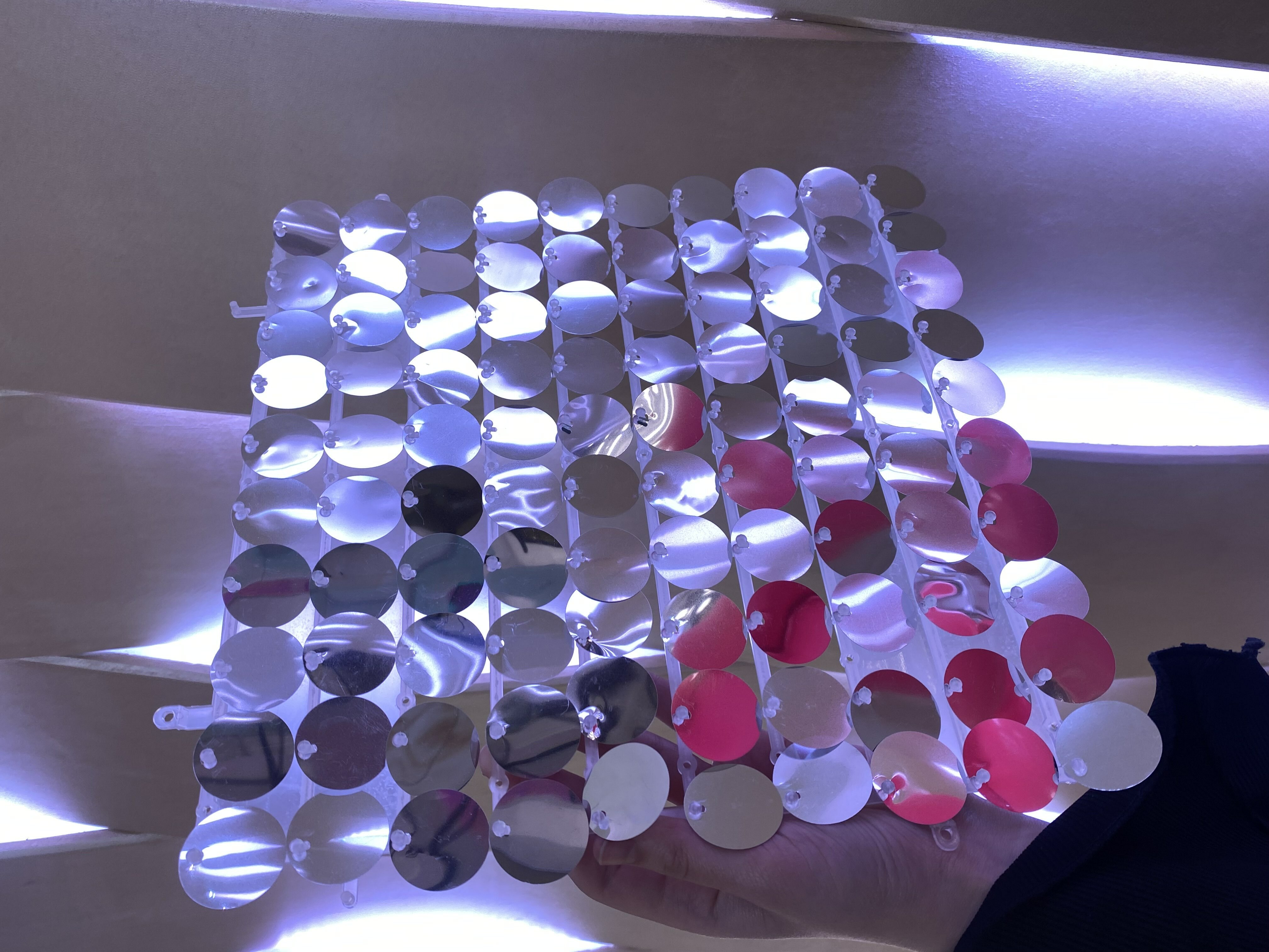 Фотография покупателя товара Панель с пайетками для фотозоны, круглые, 30*30см, цвет серебристый