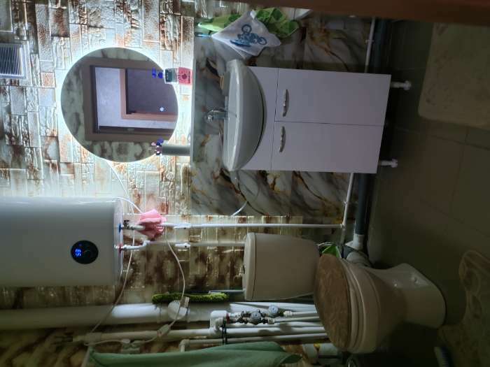 Фотография покупателя товара Комплект мебели для ванной: Тумба "Стандарт 55" + раковина "Исеть 55",   50 х 42 х 86 см - Фото 1
