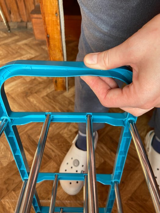 Фотография покупателя товара Обувница Доляна, 4 яруса, 42×19×59 см, цвет синий - Фото 18