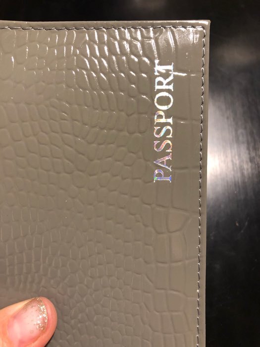 Фотография покупателя товара Обложка для паспорта, тиснение, крокодил, цвет чёрный - Фото 17