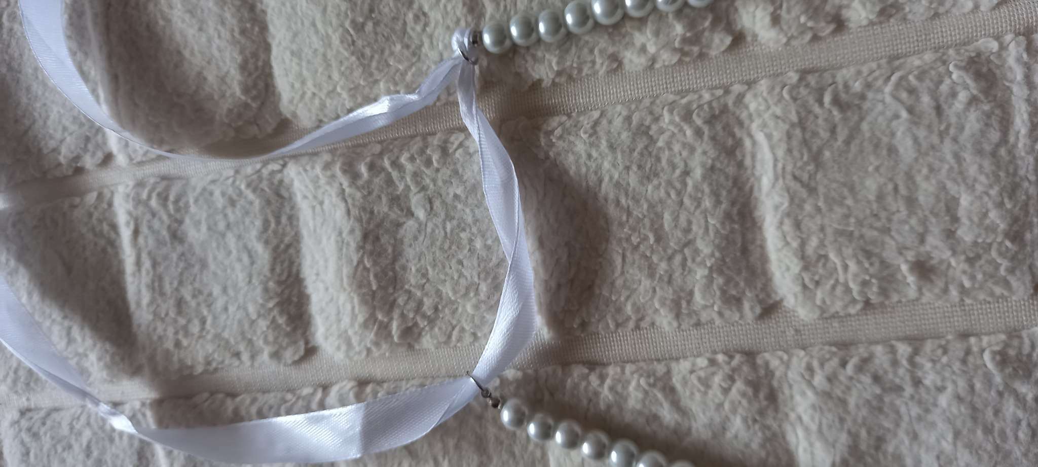 Фотография покупателя товара Чокер «Новый стиль» жемчужины с завязкой, цвет белый 40 см