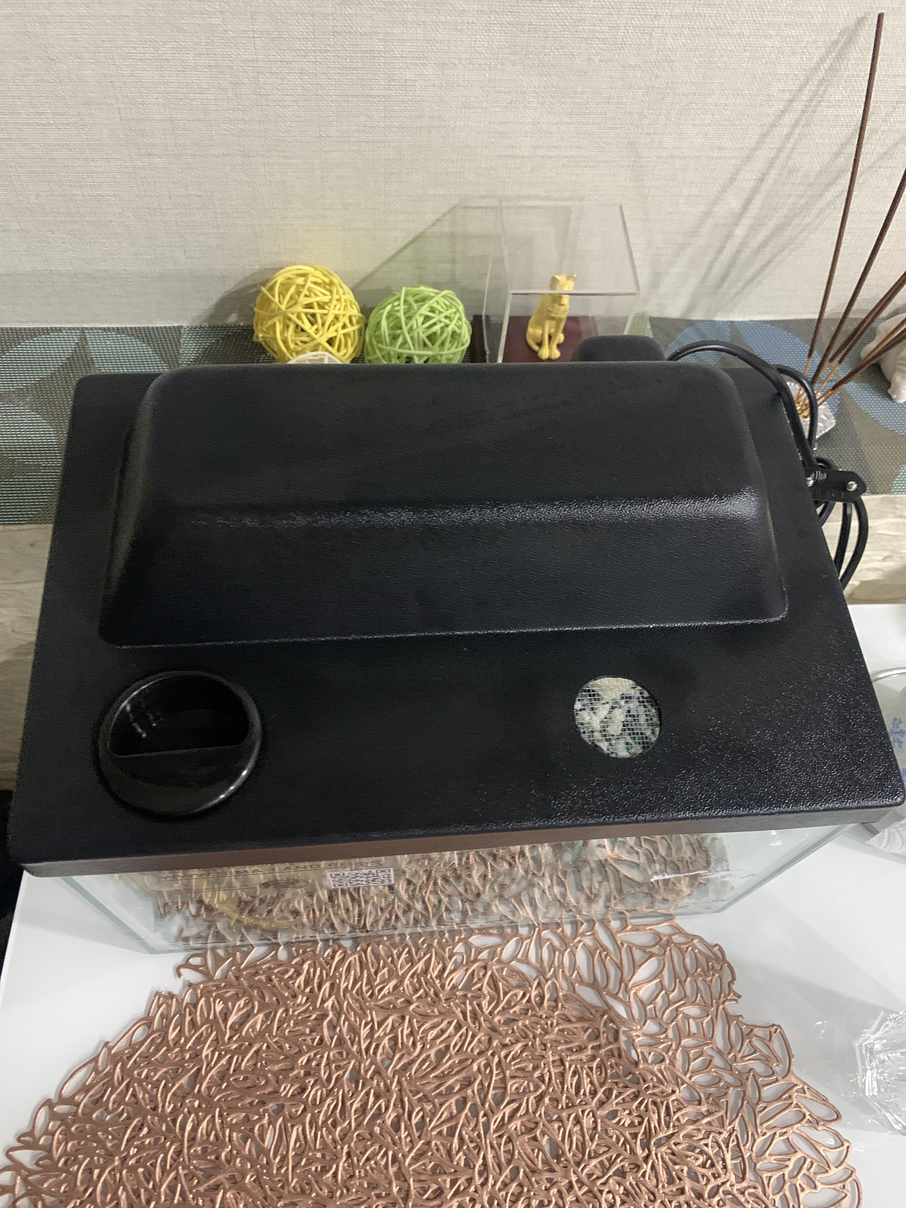 Фотография покупателя товара Террариум с крышкой, 12 литров, 30 х 20 х20 см, черный