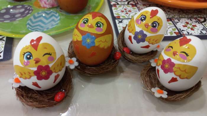 Фотография покупателя товара Пасхальный декор яиц «Цыплята» на пасху, 14.5×15×2 см - Фото 1