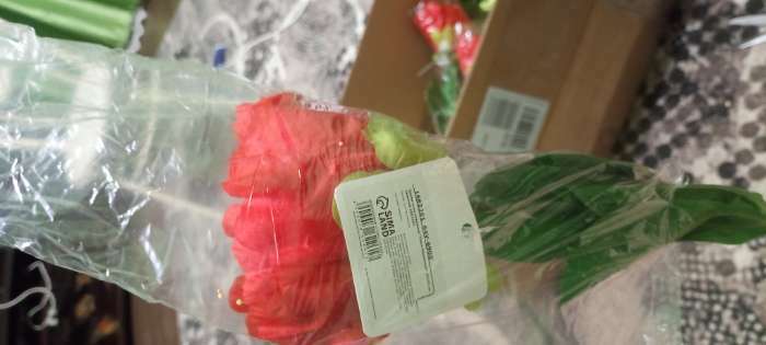 Фотография покупателя товара Цветы искусственные "Пион бархатный" 15х55 см, красный