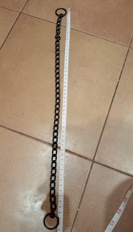 Фотография покупателя товара Ошейник - удавка металлический однорядный, 60 см, толщина проволоки 3 мм, черный - Фото 1