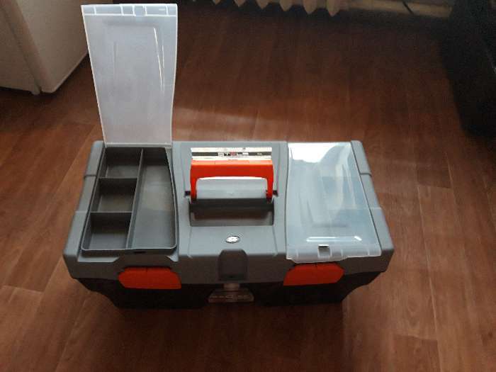 Фотография покупателя товара Ящик для инструмента STELS, 590 × 300 × 300 мм, 24", пластик