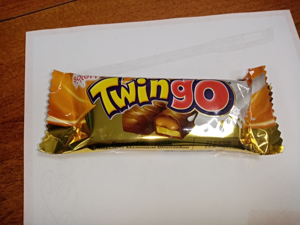 Фотография покупателя товара Печенье Twingo покрытый молочным шоколадом и карамелью, 42 г - Фото 5