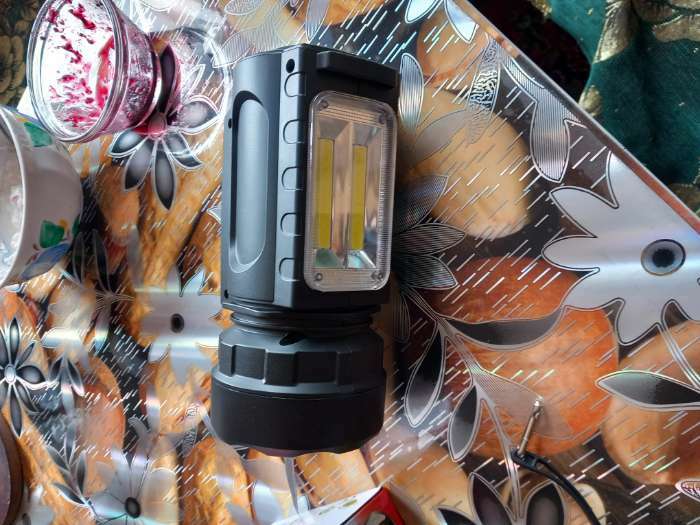 Фотография покупателя товара Фонарь светодиодный аккумуляторный ручной, 9 Вт+3 Вт, 1800 мАч, 18 LED, 18.5 х 11 х 9 - Фото 1