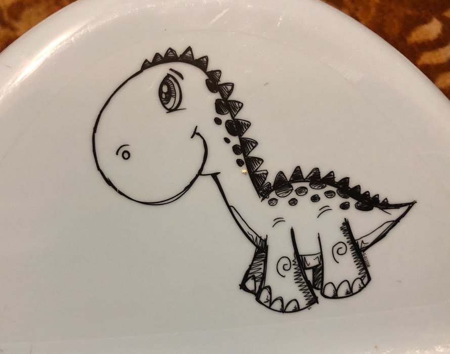 Фотография покупателя товара Горшок детский «Динозаврик Дино», цвет зелёный - Фото 4