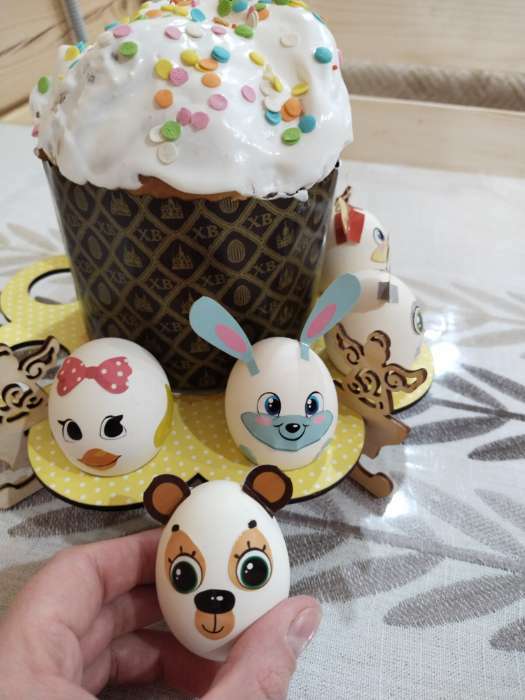 Фотография покупателя товара Наклейки для декорирования яиц «Милые животные»