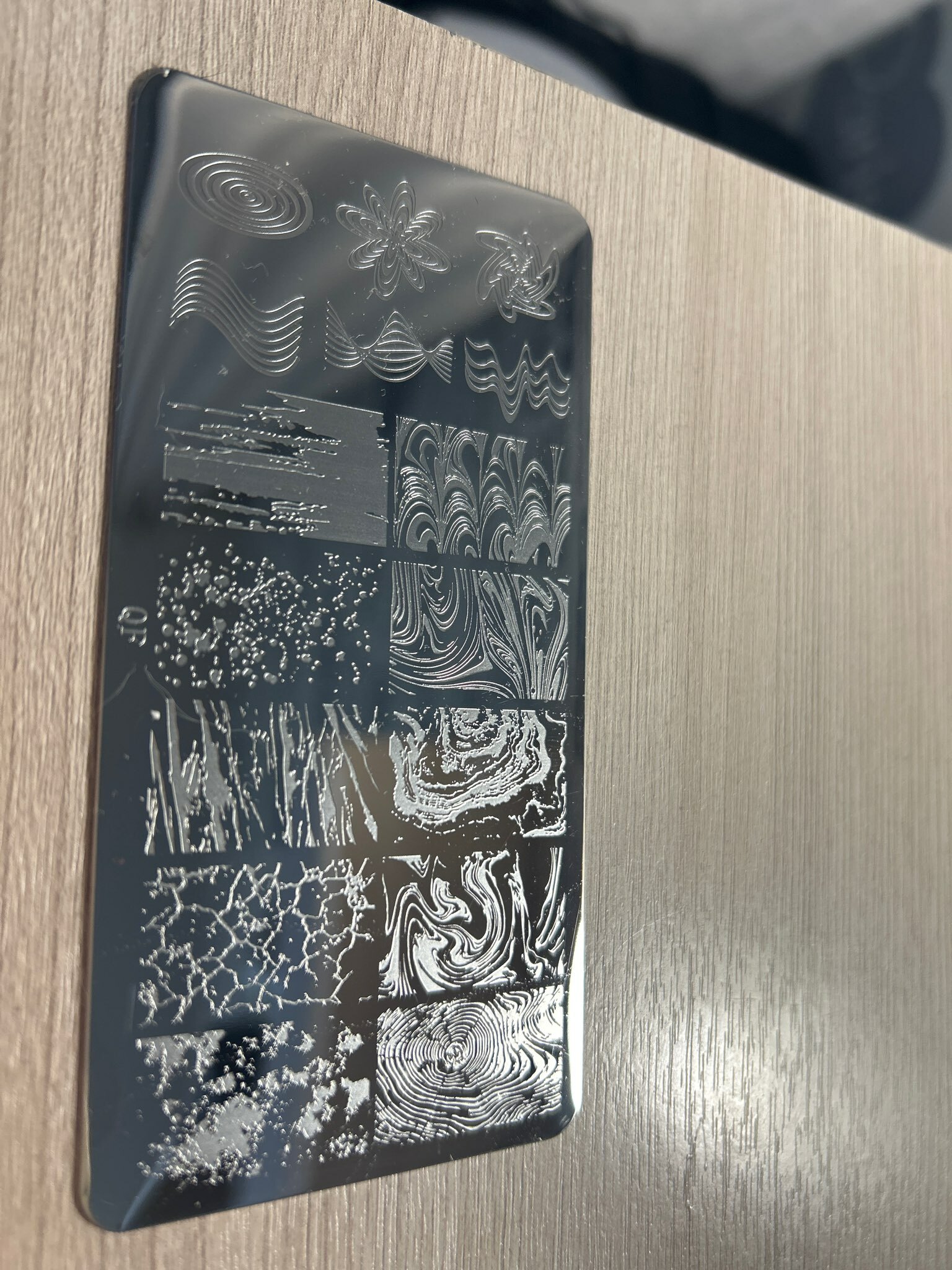 Фотография покупателя товара Диск для стемпинга металлический «Узор», 12 × 6 см