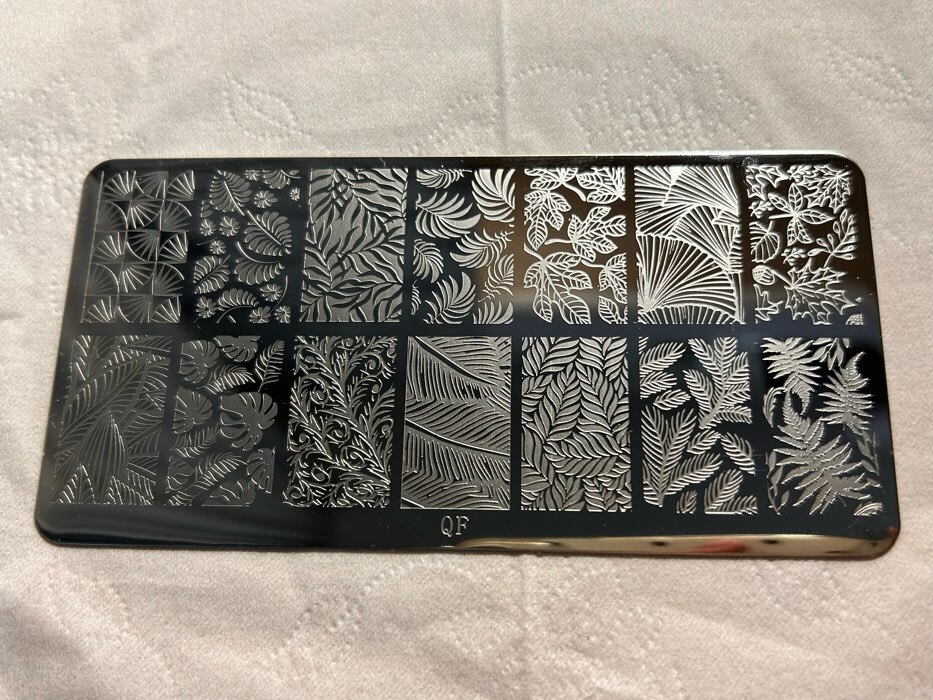 Фотография покупателя товара Диск для стемпинга металлический «Листочки», 12 × 6 см