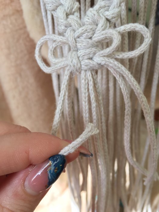 Фотография покупателя товара Шнур для вязания без сердечника 100% хлопок, ширина 3мм 100м/200гр (2110 кремовый)