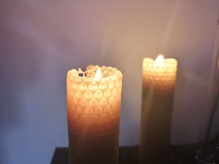 Фотография покупателя товара Набор свечей из вощины медовых, 12 см, 2 шт - Фото 1