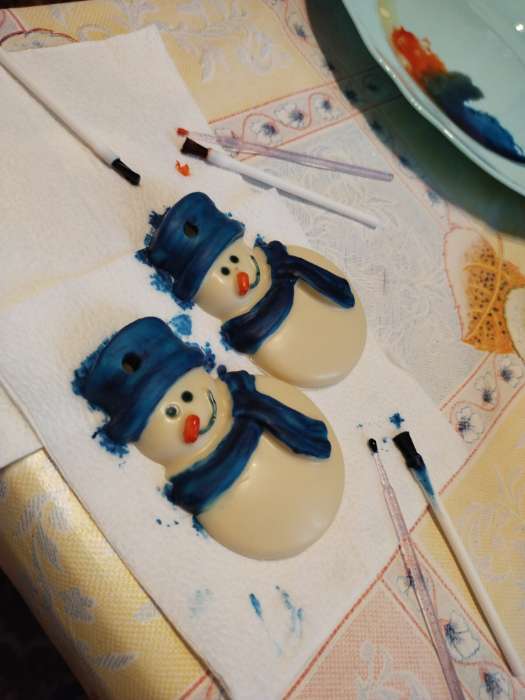 Фотография покупателя товара Форма для шоколада новогодняя 3D Доляна «Ёлочные игрушки», силикон, 30×30 см, 12 ячеек, синяя - Фото 3