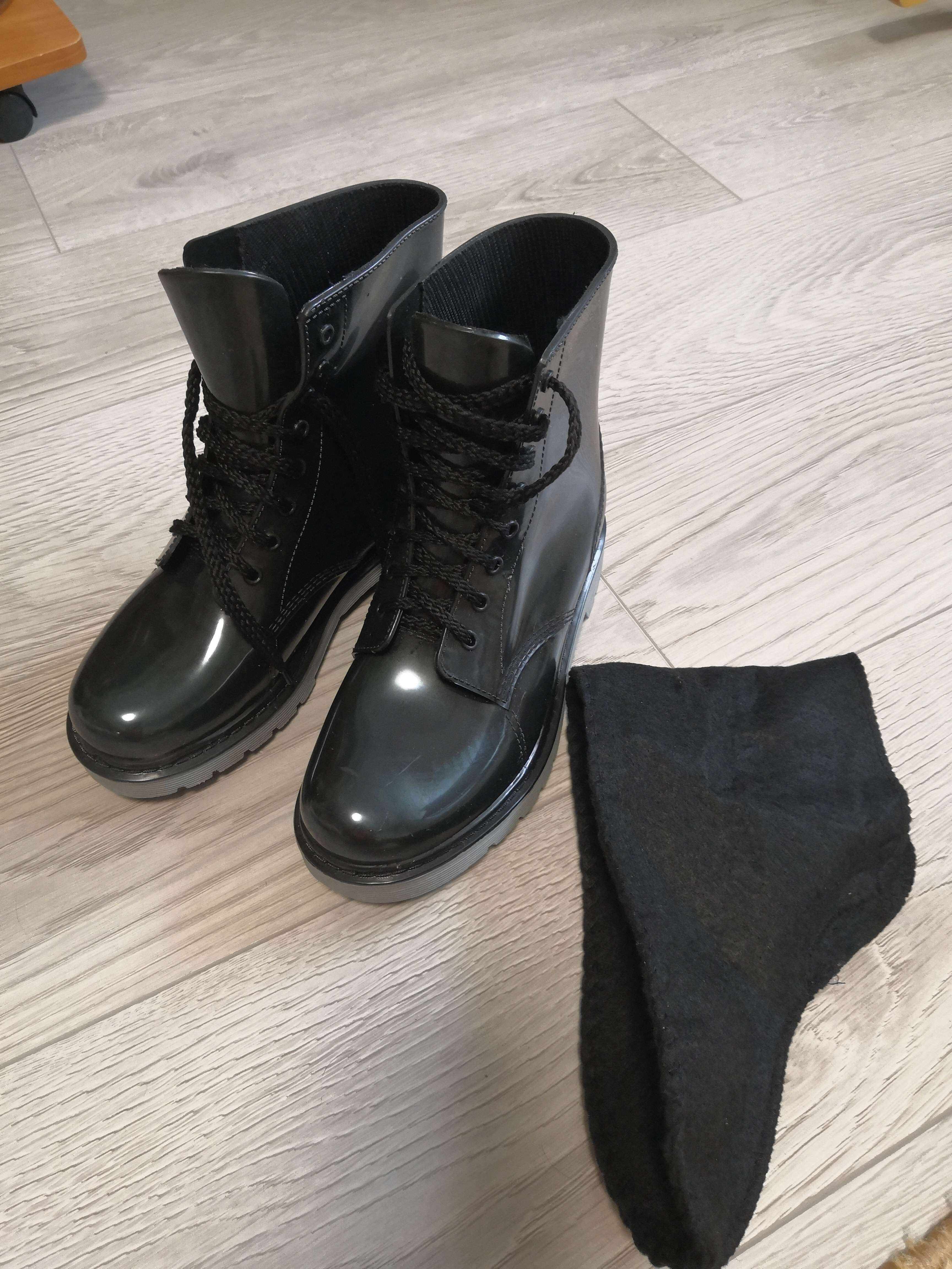Фотография покупателя товара Ботинки женские с утеп. на шнуровке, цвет чёрный, размер 38