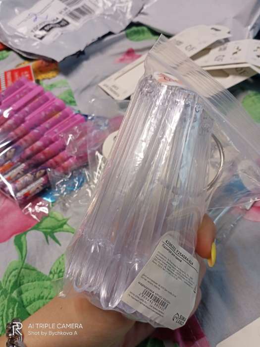 Фотография покупателя товара Палитра для лаков на кольце, 50 ногтей, форма овал, прозрачная - Фото 2